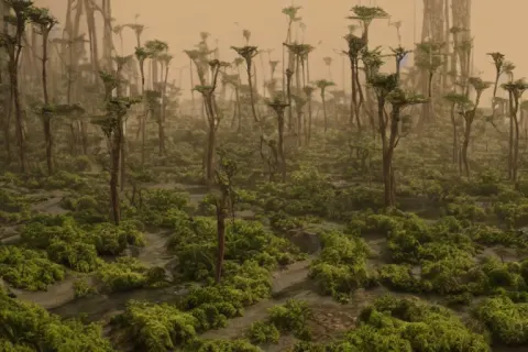 Barren Wasteland Afrofuturistic City