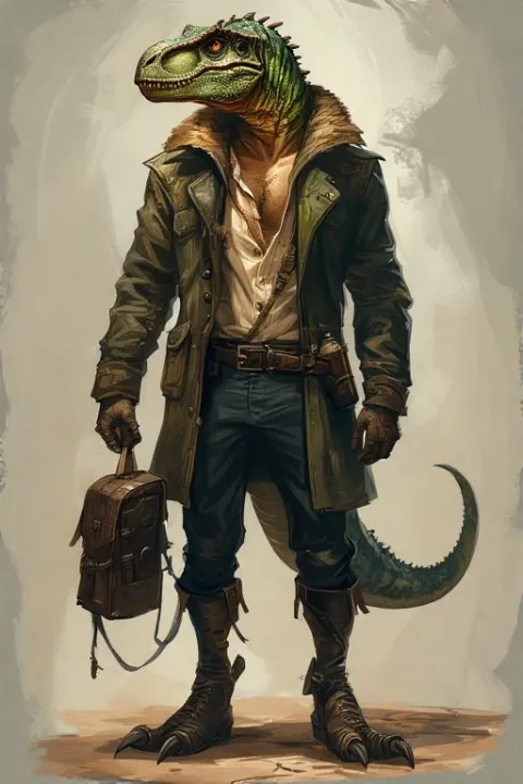 Time Traveling Detective Dinosaur Companion