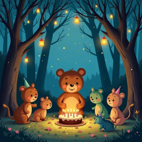Enchanted Forest Birthday Party for a Bear