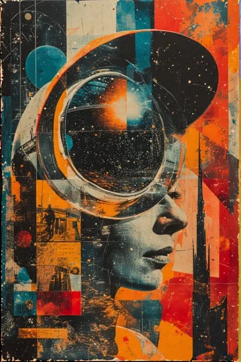 Mid-Century Space Collage