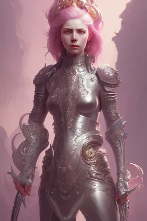 Villain Pink Hair Portrait