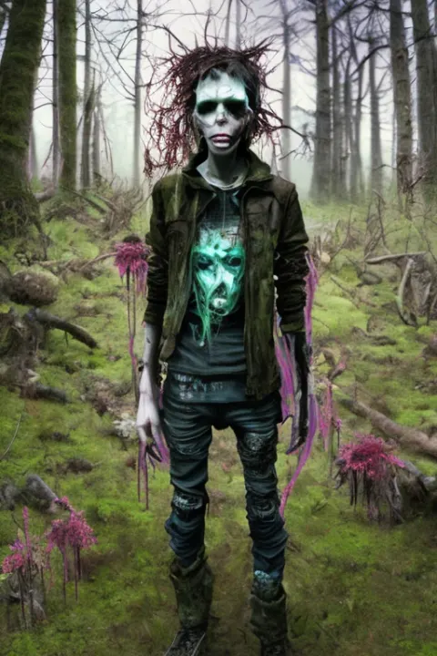 Android Forest Neonpunk Creature