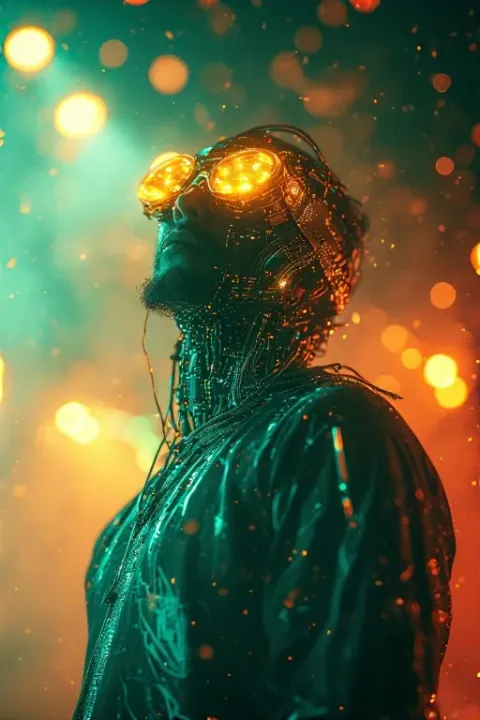 Cybernetic Musician Fantasy Art