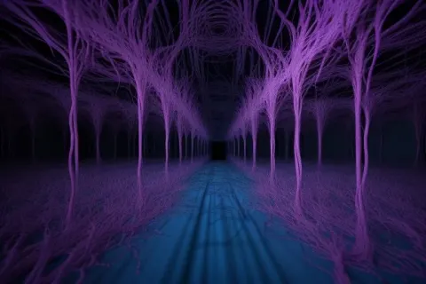 Neon Neurons Backroom Art