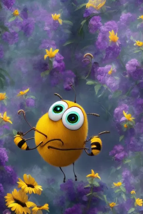 Cute Bee Pixar Character