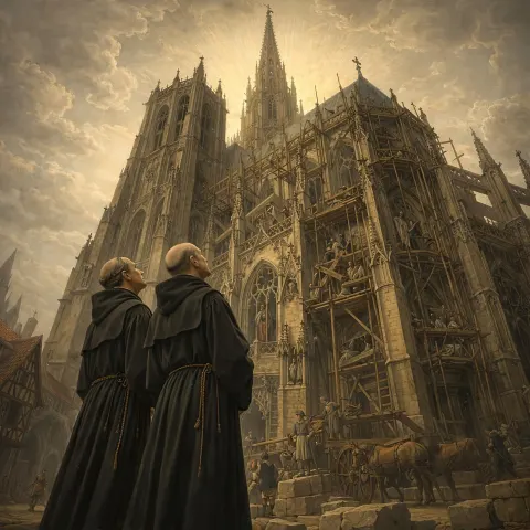 Medieval Gothic Cathedral Construction