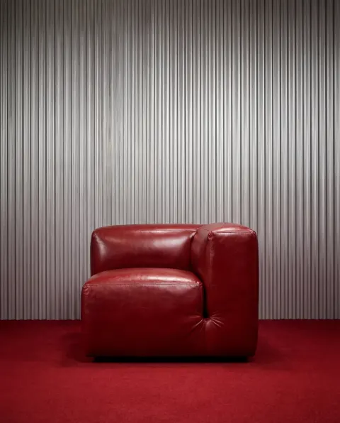 Brutalist Metal Room Red Carpet