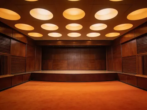 Retro 1970s Music Studio Stage
