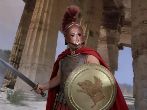 Guard With Flying Pig Shield
