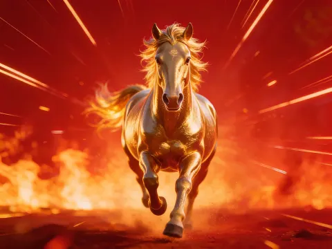 Golden Chinese New Year Horse