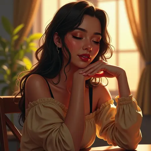 Happiness Personified in Golden Hour Portrait