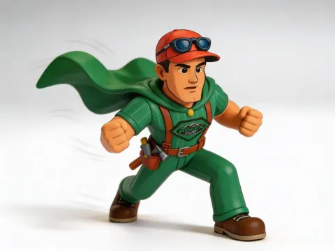 Superhero Action Figure Pose