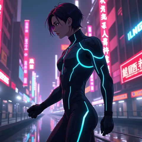 Tron Legacy Key Visual in Glowing Neon