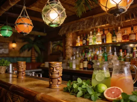 1960s Tiki Lounge Interior