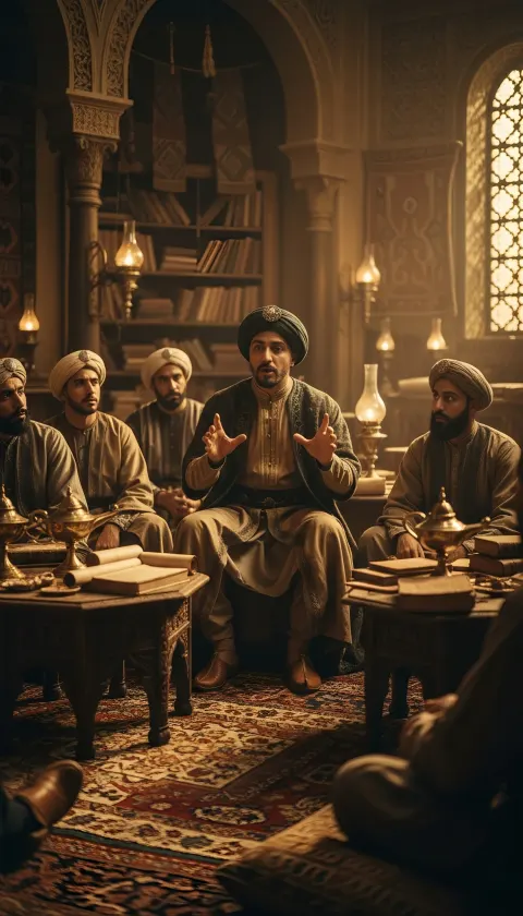 Abbasid Scholars Debating In Baghdad