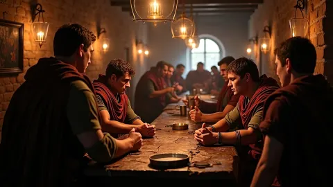 Merchants And Legionaries At Inn