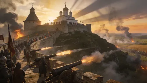 Slavic Monastery Under Siege