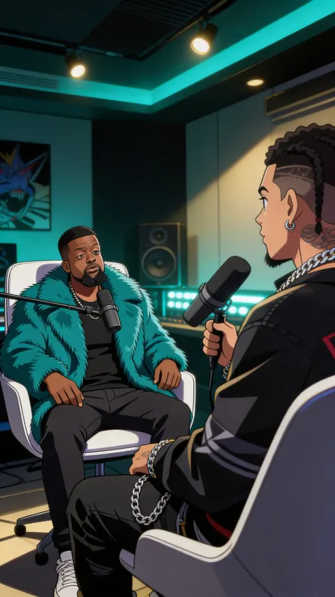 Woman In Teal Fur Coat Interview