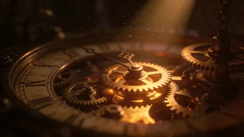 Clockwork Chamber In Soft Darkness