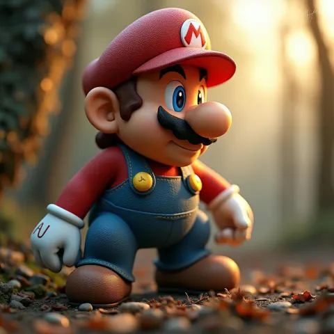 Mario Sculpted in Elegant Volumetric Fantasy