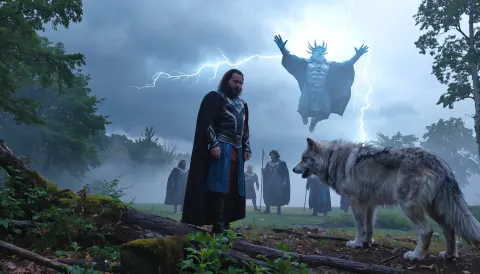 Druids Gathering Under Storm God