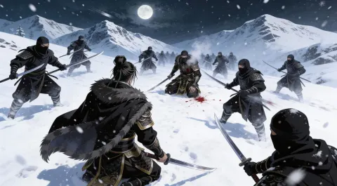 Assassins Closing In Snowstorm