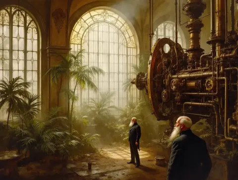 Victorian Greenhouse Seen From Above