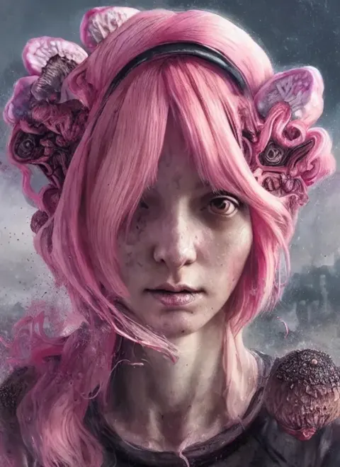 Mushroom Witch Pink Hair