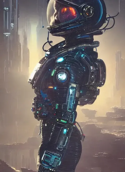 Cyberpunk Space Suit Portrait