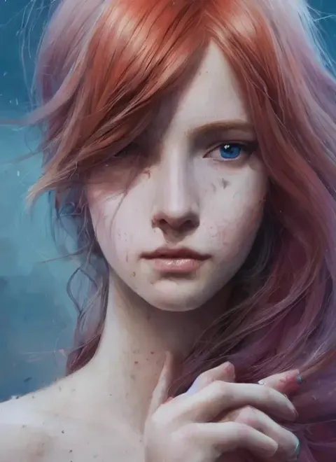Fantasy Character With Flowing Hair