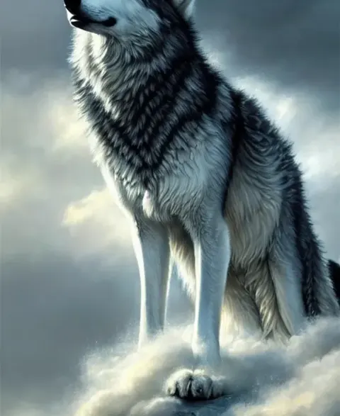 Silver Wolf Splash Art