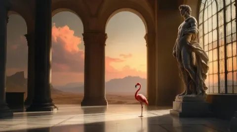 Marble David In Sunset Hall