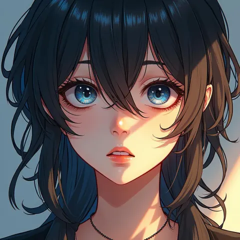 Blue Eyed Manga Muse at Golden Hour