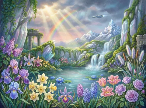 Rainy Alien Cove Landscape