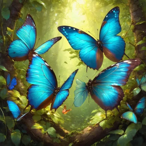 Elegant Butterflies of the Enchanted Forest