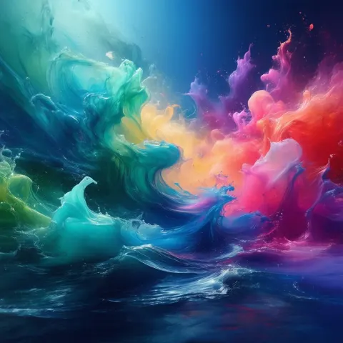 Volumetric Chaos of Swirling Liquid Color