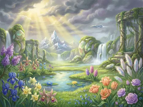 Departing Storm On Alien Meadow