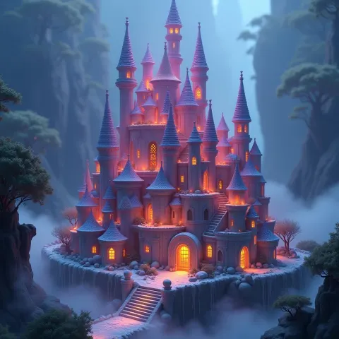 Glowing Fantasy City Built Entirely of Cake