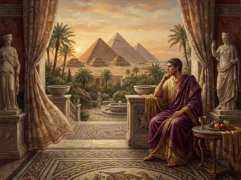 Pyramids Seen From Roman Villa