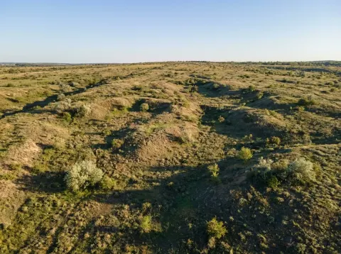 Aerial View Of Empty Grassland