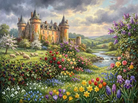 French Chateau After The Storm