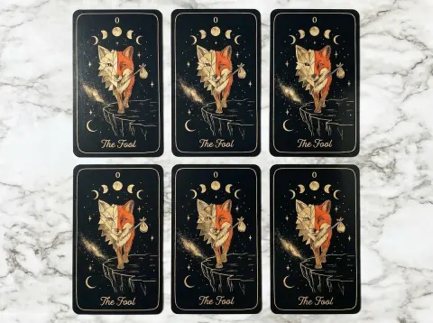 Tarot Fool Card With Red Fox