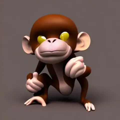 Tiny Monkey Toy Character