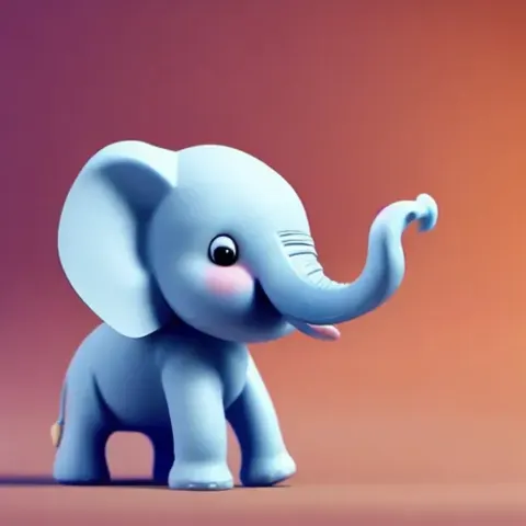 Tiny Elephant Toy Character