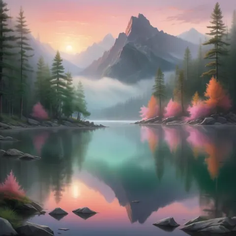 Mountain Lake With Clear Water