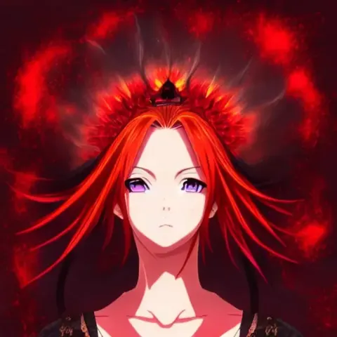 Anime Fire Goddess Portrait