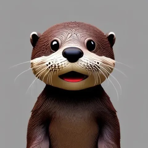 Cute 3D Otter Character