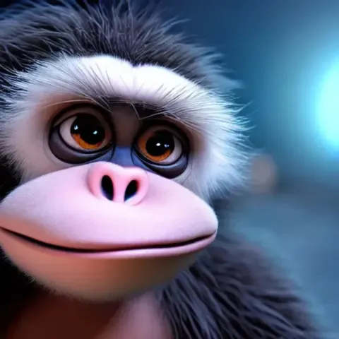Fluffy Monkey Character