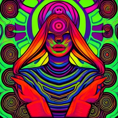 Psychedelic Female Soldier