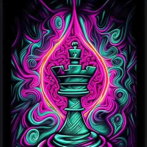 Psychedelic Chess Queen
